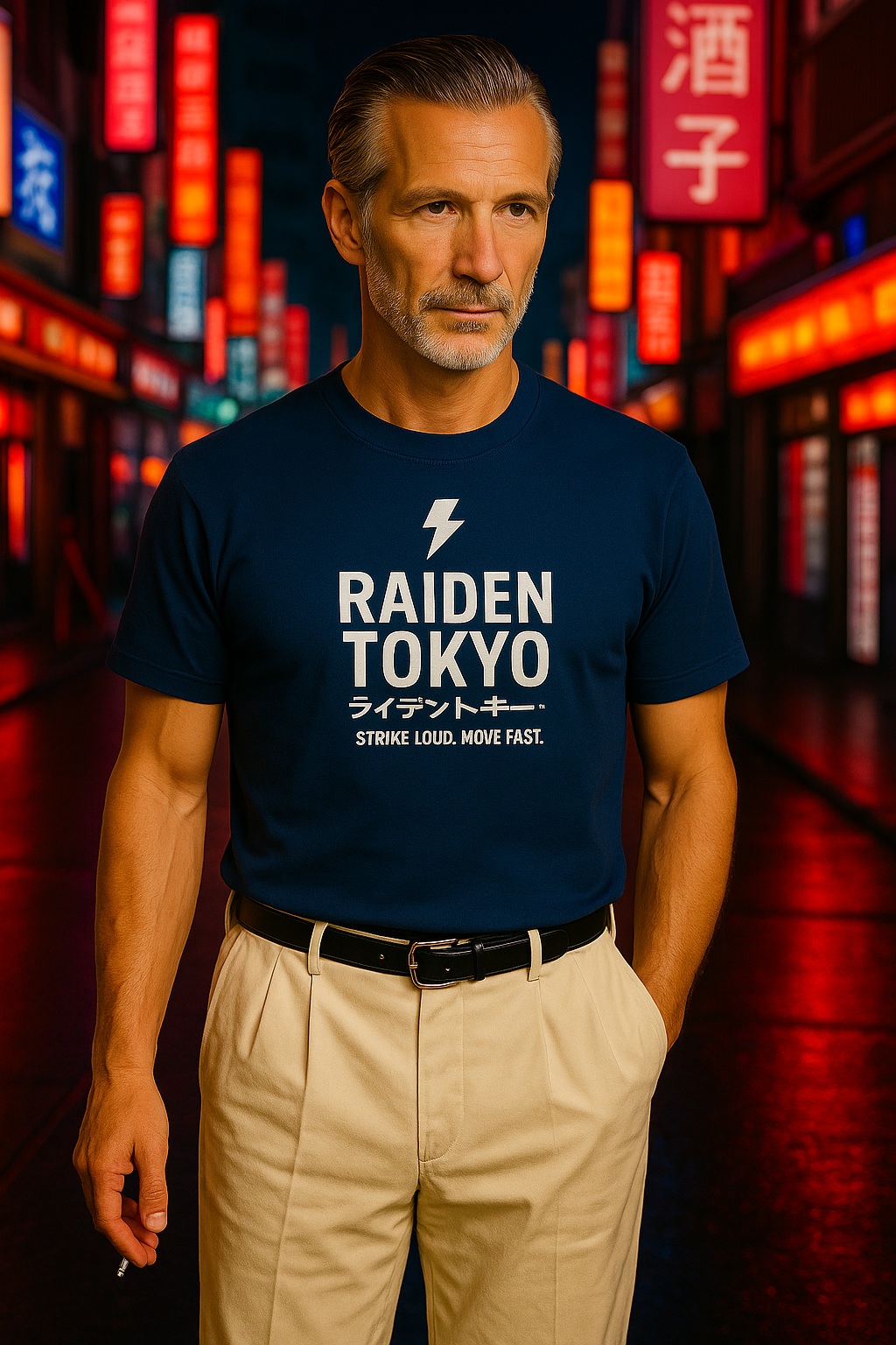 Polera RAIDEN TOKYO – Azul Eléctrico