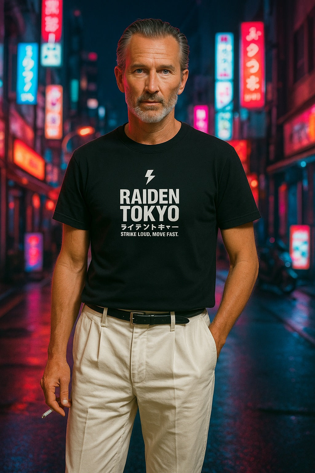 Polera RAIDEN TOKYO – Black Statement Edition